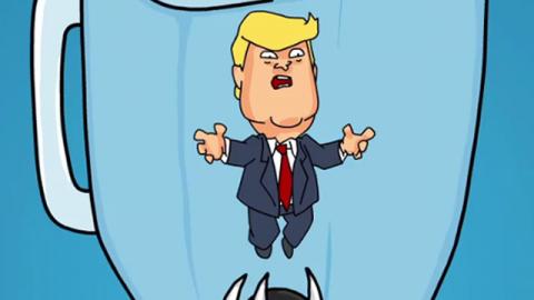 Donald Trump in a Blender - Joe Cartoon