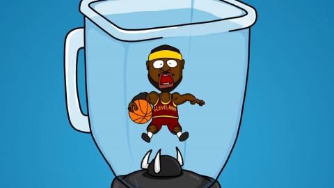 LeBron James in a Blender - Joe Cartoon
